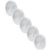 Vent Systems 5 registri d'aria bianchi da 80 mm, griglia di ventilazione attraverso la porta, con griglia di protezione dagli insetti, griglia di ventilazione rotonda per interni, bagno, armadio