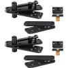 TOOSOAR Cerniera Invisibile per Porte Legno Pesanti - Pivot Superiore e Inferiore in Acciaio Inossidabile, 360° Rotazione, Regolabile in Altezza,Nero, 2 pezzi