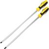 BLOSTM Set di Cacciaviti Lunghi - 2 Pezzi Cacciavite a Croce e Cacciavite Piatto - Cacciaviti Magnetici Realizzati in Acciaio al Cromo Vanadio - con Impugnature Ergonomiche - (Lunghezza: 300 mm)