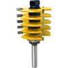 WZFC NUSHKI1pc 3 Denti Regolabile Finger Joint Router Bit Tenone Fresa Di Grado Industriale Per Strumento Di Legno,8mm Shank