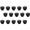 ECSiNG 100 Pezzi Tappi Per Fori In Plastica Nero Da 10x7mm Con Foro Di Chiusura A Scatto Per Tubo Da 7 Mm In Acciaio Per Mobili Recinzione Inserto Per Tubi Tappi Terminali