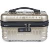 KINSTON Vanity da Viaggio Rigido in PC/ABS con Serratura a Codice - 32,5 x 20 x 20,5 cm - Elegante, Resistente, Perfetto per Cabina Aereo - CHAMPAGNE