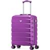 Flight Knight Valigia Cabina Leggera Bagaglio a Mano Approvato oltre 60 Compagnie easyJet Jet2 Ryanair Priority 55x40x20 cm ABS Rigido 8 Ruote Spinner Leggera Robusta Viaggio