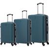 CELIMS Set Valigie 5 Pezzi - Valigia Grande 23 kg + Valigia Media + Valigie Bagaglio a Mano | Verde