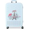 Enso Bonjour Valigia media Blu 48x70x28 cm ABS rigido Chiusura TSA integrata 79L 4.32 kg 4 Doppie ruote