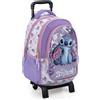 Clondo Zaino Trolley Scuola Bambina Per Stitch Fan con Carrello Rimovibile - Ergonomico, 33x43x15 cm, Tasche Porta Borraccia, Spallacci Imbottiti - Ideale per Elementari e Viaggio
