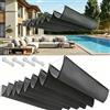 FEIJDON Tenda da Sole 80x380cm Protezione Solare, Impermeabile Tenda Parasole Retrattile Ad Onda Retrattile, con Fune Ret per Giardino Balcone Terrazza, Grigio Scuro