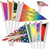 Zkgiftsdz Bandierina personalizzata bifacciale con asta (1-500 pezzi) - Bandiere personalizzate con foto, testo e logo, bandierine per feste, eventi sportivi (10x17CM/4x7inch)