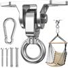 Morzejar Supporto da soffitto Girevole a 360°, Resistente, capacità di carico 450 kg, in Acciaio Inox 304, per amache, altalene, Sacchi da Boxe, Cinghie da Yoga e Parasole (Argento)