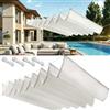 FEIJDON Tenda da Sole 80x460cm Protezione Solare, Impermeabile Tenda Parasole Retrattile Ad Onda Retrattile, con Fune Ret per Giardino Balcone Terrazza, Bianco