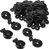 Tarocat Clip in Plastica per Rete Parasole, 50 Pezzis Clip in Plastica per Panno Protettivo, Clip per Rete da Giardino in Plastica, Clip Speciale con Occhiello (Nero)