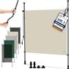 KESSER® Tenda da sole verticale con morsetto per esterni, allungabile e opaca, tenda da sole verticale con manovella, protezione per balcone e terrazza, impermeabile, Beige, 120 x 310 cm