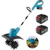 WIWOLER Motozappa Elettrica per Orto, 21V 550W Zappa Elettrica per Orto Pieghevole Ideale per Prato Giardinaggio e Coltivazione del Terreno per Esperti con Moto Zappa