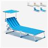 Produce Shop Lettino Spiaggia Mare Alluminio Pieghevole California - Strisce Blu