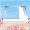 Kozivmo Telaio ad arco quadrato bianco 2 × 2 m autoportante in ferro galvanizzato per matrimoni, feste, celebrazioni e decorazioni