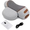 GALAKSIOZ TheraPillow - Cuscino massaggiante per il collo 3 in 1 con calore e trazione delicata, supporto rilassante per collo e spalle con massaggio a vibrazione, design wireless e ricarica USB-C