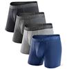 DAVID ARCHY Boxer Uomo in bambù Ultra Morbido, Mutande Boxer Bamboo Comodi, Intimo Maschile ，Traspiranti, 4 Paia