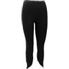 GURU SHOP Leggings da yoga Pixi con overlock, in cotone biologico, da donna, Nero , 40
