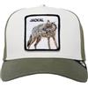 Goorin Bros. Limited Edition Jackal Cappellino Trucker Unisex Cappello Baseball in Tessuto Chiusura a Scatto Regolabile, Patch Coyote, Bianco Verde Oliva