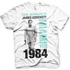 Miami Vice Licenza Ufficiale Don Johnson Is Crockett 3XL,4XL,5XL Uomo Maglietta (Bianca), 5X-Large