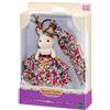 Calico Critters Portachiavi Sylvanian Families Cioccolato Coniglio Sorella Stella Stampa Liberty