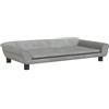 vidaXL Divano per Bambini Grigio Chiaro 100x50x26 cm in Velluto