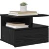 vidaXL Comodino flottante con cassetto Rovere Nero 40 x 31 x 28 cm, Arredamento Camera Moderna, Comodino fluttuante salvaspazio, tavolino a Muro, Decor Elegante, Storage