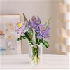 Figurina di fiori in vetro con vaso, bouquet, regalo per fidanzata, mamma,