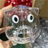 Salvadanaio trasparente, decorazione per la casa, artigianato per bambini,