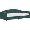 vidaXL Divano letto con materasso Verde scuro 90x200 cm Velluto