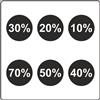 VO design Vetrofania **SALDI INVERNALI- Estivi* Kit 6 Adesivi con%percentuali% sconto per la vetrina del tuo negozio in occasione degli sconti invernali-estivi(Nero)