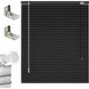 Generico Tende Veneziana su Misura Veneziane in Alluminio per Finestre Larghezza 25-165cm Altezza 50-290cm Veneziane da Interno per Privacy E Protezione(Nero)