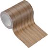 PATIKIL Pellicole Adesive Legno Autoadesivo 4,57M x 8cm Carta Adesiva per Mobili Legno Riparazione Pellicola Autoadesiva Effetto per Pavimenti Porte Tavoli Armadi, Quercia Marrone Scura