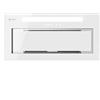 GLOBALO Cappa aspirante da incasso per cucina, ventilatore piatto, con illuminazione, larghezza 59,6cm, 4 livelli di potenza, vetro temperato e acciaio, Classe energetica B Loteo 60.4 Plus White