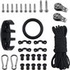31x Kit carrello per ancoraggio canoa kayak Hardware Bitta Zig per