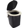 Berger | Secchio WC da 22 l, compatto e portatile, robusto e durevole, facile da pulire, maniglia di trasporto, ideale per campeggio, viaggi, camper ed emergenze