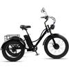 Generic Triciclo elettrico per adulti, pneumatici da 24 pollici, 7 marce, 3 ruote, portata 200 kg, cestino per bagagli, ideale per anziani, movimento, shopping e viaggi confortevoli.