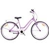 sun baby HEART BIKE Bicicletta da città donna 26 pollici, bici per donne adulti 26 - freni V-Brake, telaio in acciaio, portapacchi, parafanghi - Viola