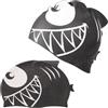 ABOOFAN Cuffia da Piscina in Silicone per Unisex Motivo Cartoon Pesce Nero, e Confortevole, per Vacanze Estive, Confezione da 2 Pezzi