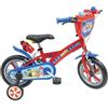 CARTOON Bicicletta Paw Patrol 12 Pollici con Rotelle, Borraccia e Trombetta