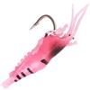 Ahgsup Set di Esche per la Pesca di Gamberetti da 10 Pezzi con Gancio per gli Appassionati di Pesca Esche in PVC Durevoli da 4,8 Cm (Rosa)