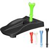 Generic Base per tappeto erboso da golf pre-tagliata, set di supporto resistente, base a T da golf con 5, tee simulatore per golf, campo di guida, gioco di allenamento per interni ed esterni, cortile, lezioni