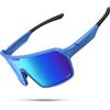 Lamicall Occhiali da Sole Ciclismo Polarizzati Occhiali Sportivi Uomo Donna | [29g Ultraleggero] Anti-UV400, TR90 -Telaio Infrangibile, Naselli & Aste Regolabili, Occhiali Veloci per Ciclismo Corsa Guida