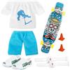 Generico Set di Mini Dita | Finger Scooter Fingerboard Skateboard Movimento della Punta delle Dita | Mini Finger Skateboard Toy Deck Board per Boy Child Kids
