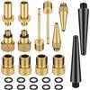 QUILSTM Kit adattatore per valvola Presta e Per Schrader, adattatori per valvola bici per gonfiaggio facile, compressore d'aria, adattatore per pompa da basket, adatto per, Set da 24 pezzi 1