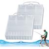 Generic Piccola scatola per attrezzature, vassoio per attrezzatura da pesca,Piccola scatola per attrezzature, contenitori per esche da pesca - Contenitori trasparenti per accessori per esche da pesca, per