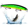 Generico Canna da Jerk Bait - Artificiale Duro Realistico Resistente agli Urti | Slow Sinking Swimbait - Per Zone di Scogliera Marina, Fossati Profondi, Fiumi, Laghi, Bacini
