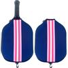 Accarugty Borsa leggera impermeabile in neoprene per racchette da tennis e badminton con manico e gancio, blu (02)
