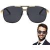 Generic Occhiali da sole da guida da uomo, polarizzati, sportivi, da uomo, con protezione UV, occhiali da golf estivi, occhiali da sole da uomo per guida, pesca, ciclismo