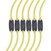 Generic 6 Pezzi Fasce di Ricambio per Fionda, Heavy Pull Elastiche Tradizionali in Lattice, Cinghie Piatte per Fionda da Caccia - 33 cm, Gialle